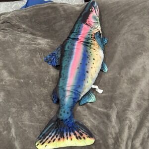 Rainbow Trout 48" GIANT Stuffed Toy Plush Pillow TreeHouse Kid Large Jumbo Fish